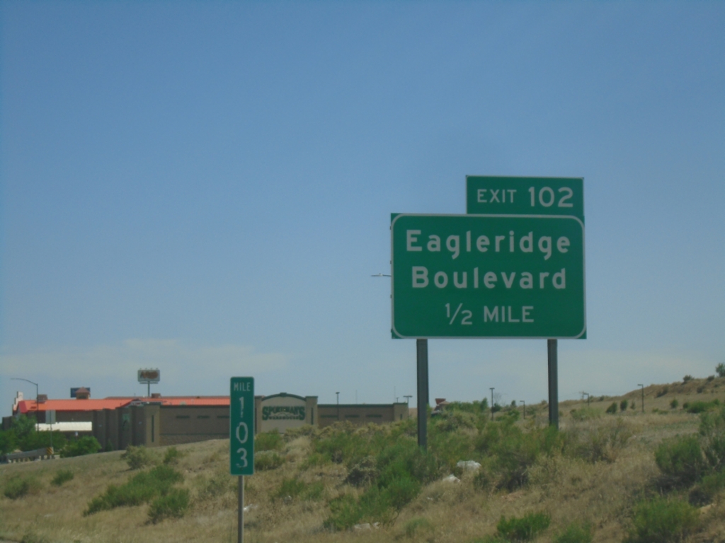 I-25 South - Exit 102