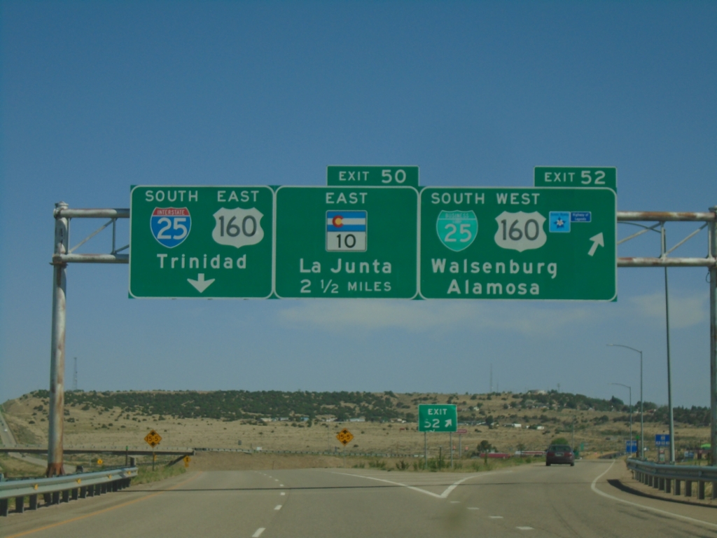 I-25 South - Exits 52 and 50