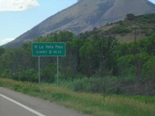 US-160 West Approaching North La Veta Pass