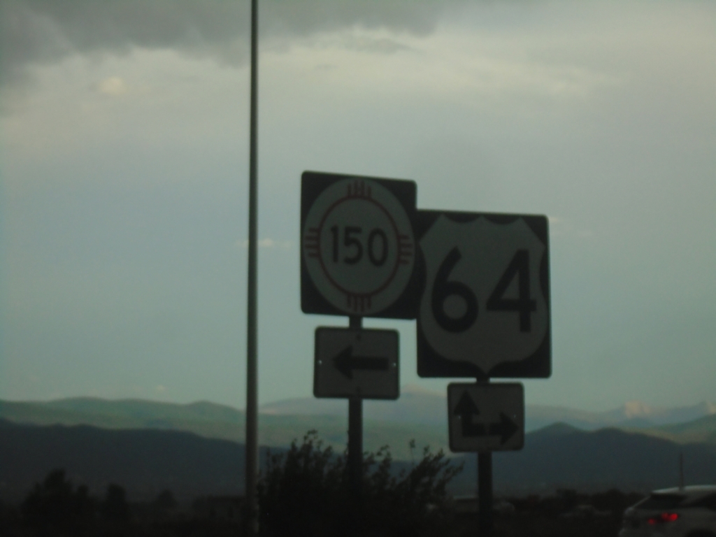 End NM-522 South at US-64 and NM-150