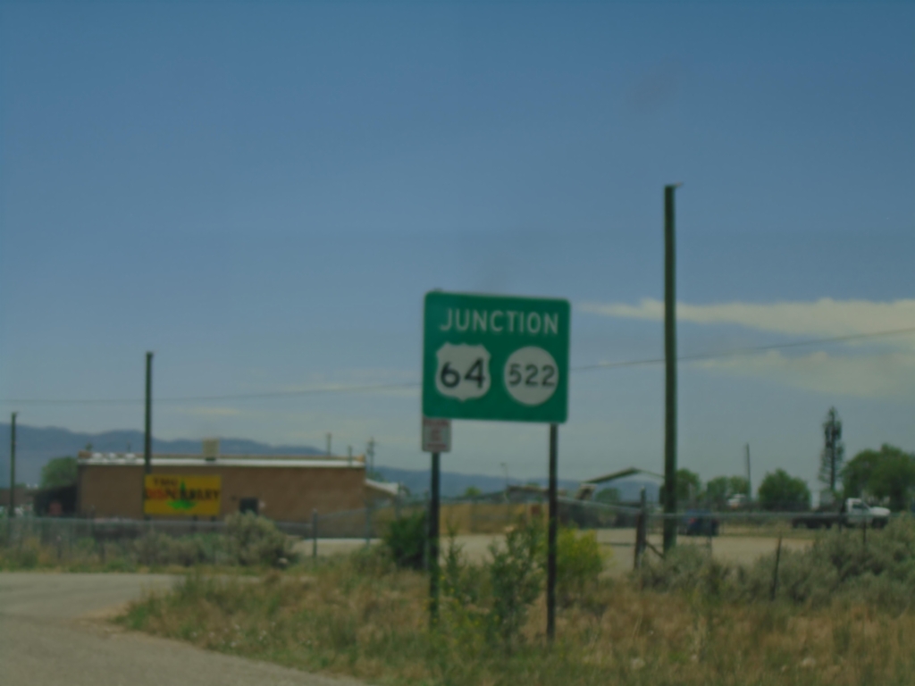 NM-150 South Approaching US-64/NM-522