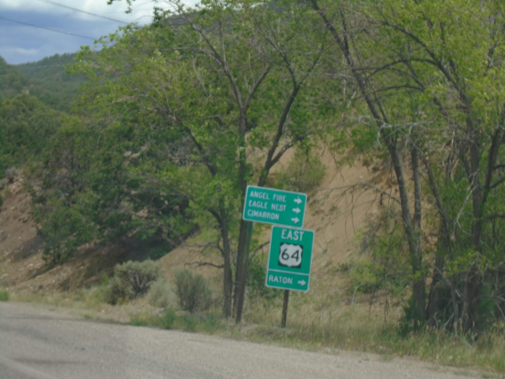 End NM-585 East at US-64