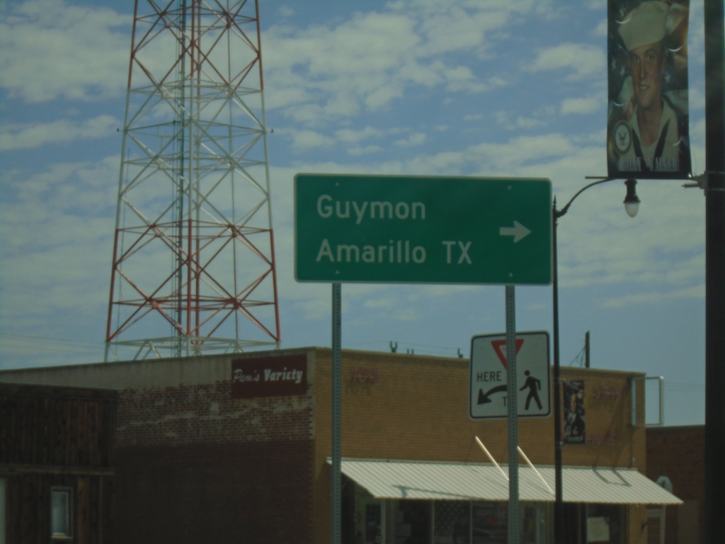 US-56/US-64/US-412 East/US-385 North at OK-3/OK-325