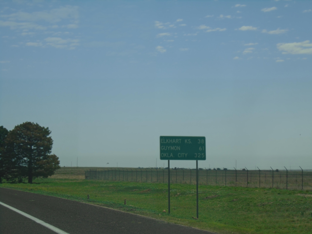 US-56/US-64/US-412/OK-3 East - Distance Marker