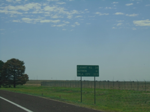 US-56/US-64/US-412/OK-3 East - Distance Marker