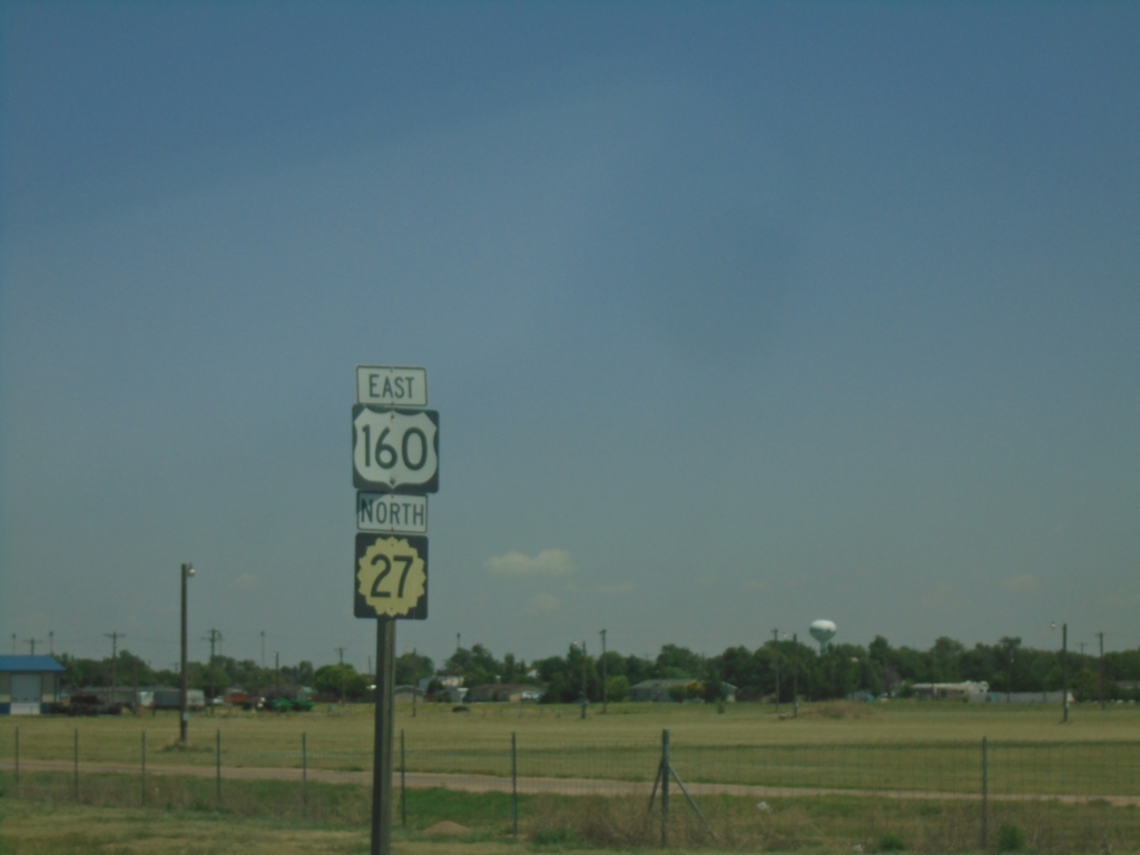 US-160 East/KS-27 North - Johnson City