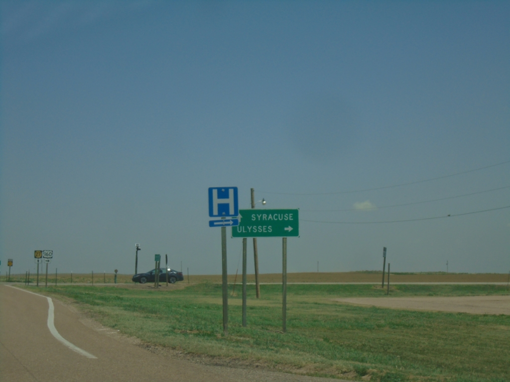 US-160 East/KS-27 North Split in Johnson City