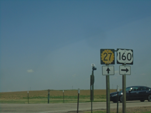 US-160 East/KS-27 North at US-160 East