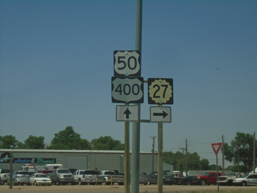 US-50/US-400 East/KS-27 North at KS-27 North