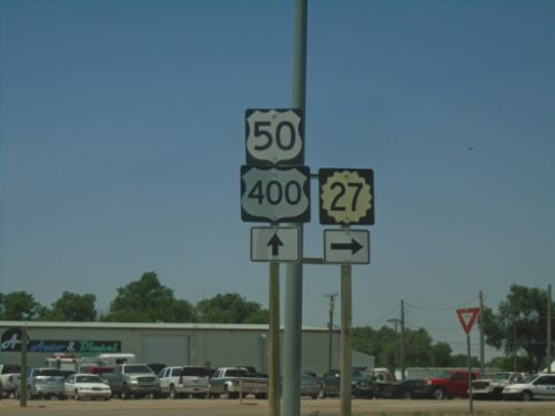 US-50/US-400 East/KS-27 North at KS-27 North