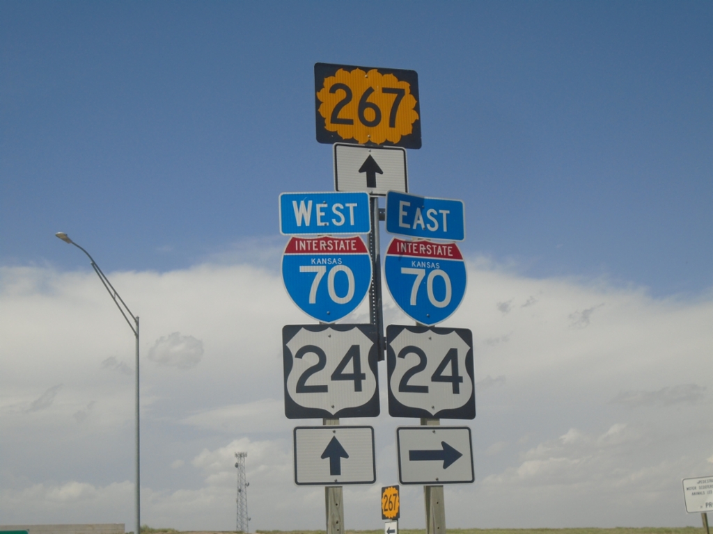 County Road 3 at I-70/US-24 and KS-267