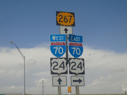 County Road 3 at I-70/US-24 and KS-267