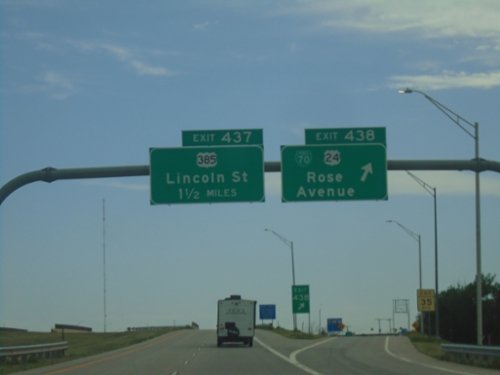 I-70 West - Exits 438 and 437