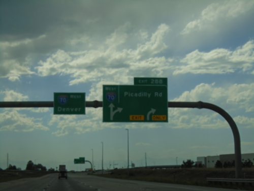 I-70 West - Exit 288