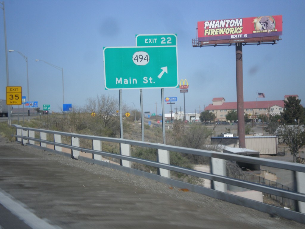 I-10 West - Exit 22