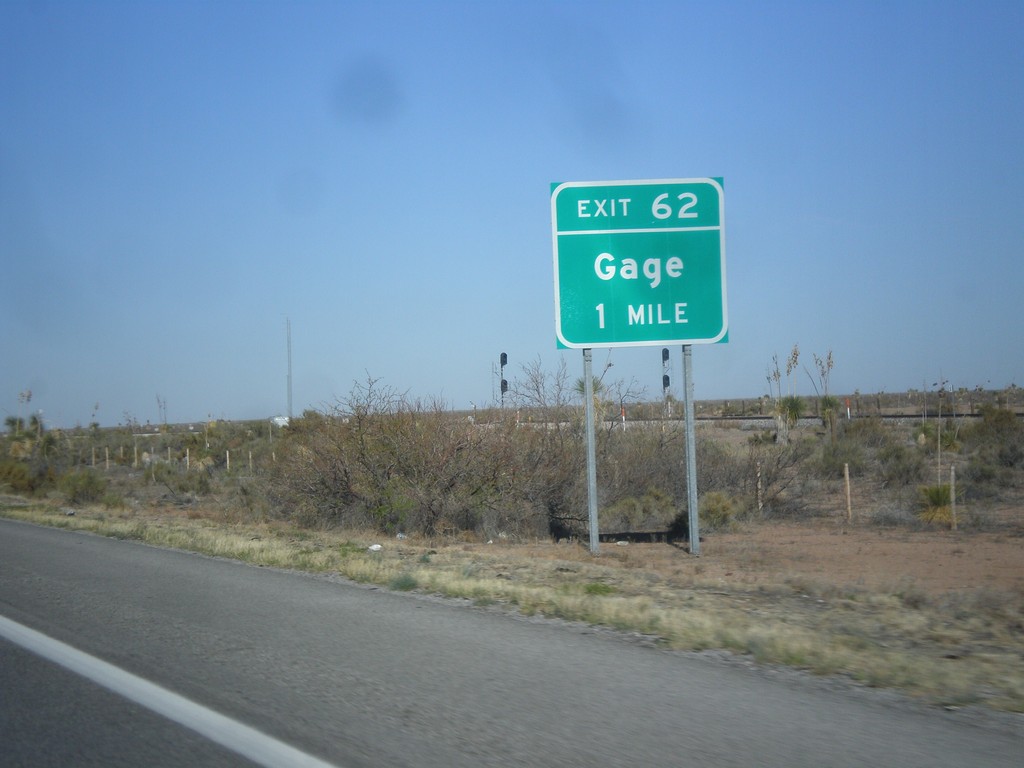 I-10 West - Exit 62