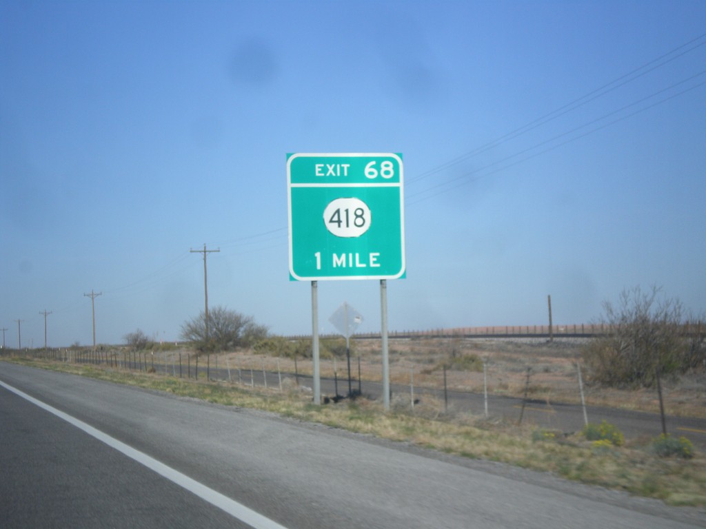 I-10 West - Exit 68