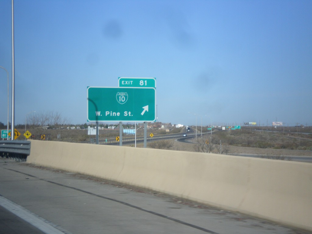 I-10 West - Exit 81