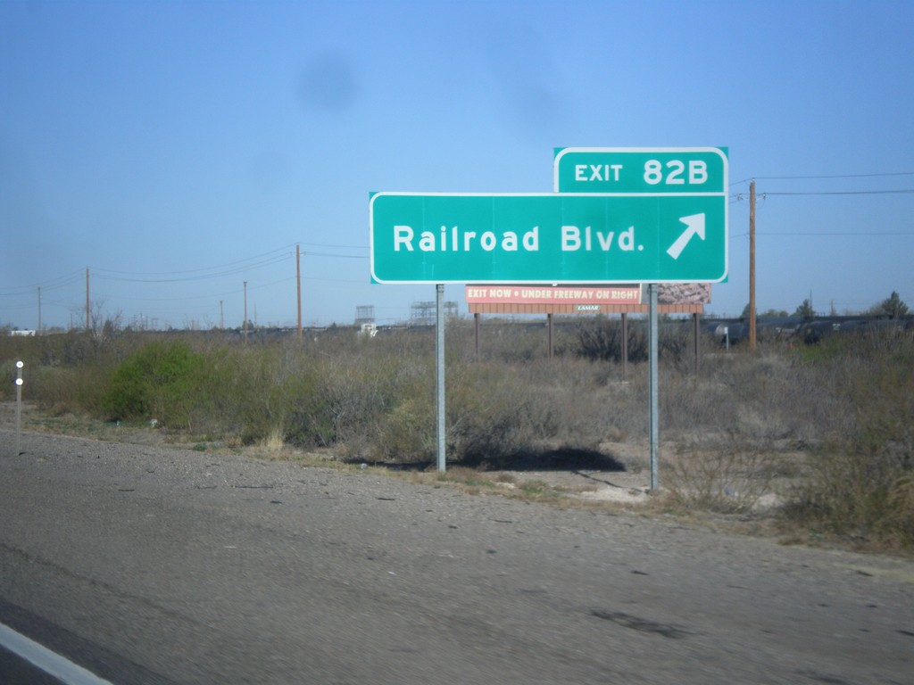 I-10 West - Exit 82B