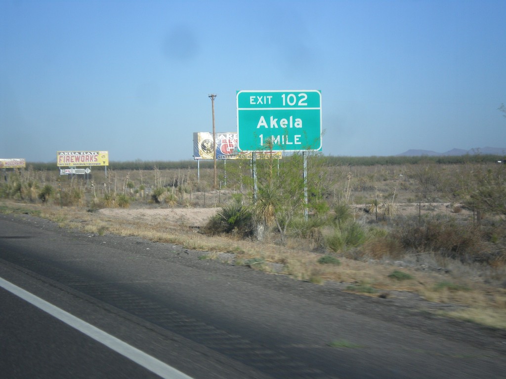 I-10 West - Exit 102