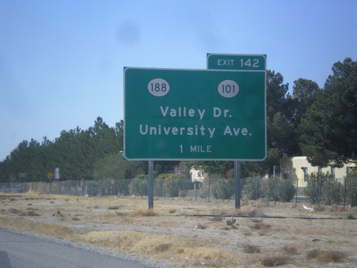 I-10 West Approaching Exit 140