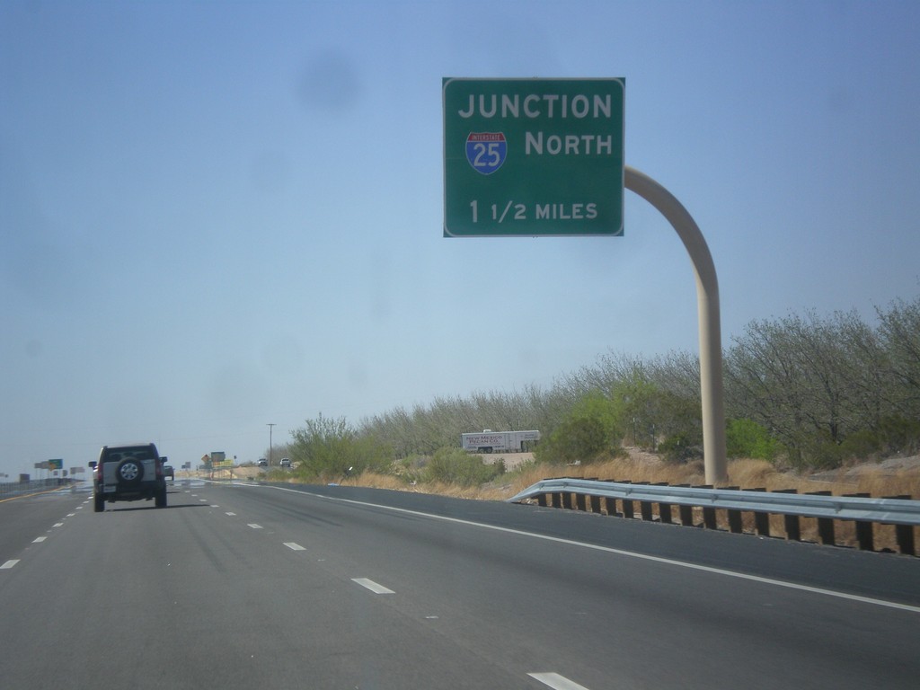 I-10 West Approaching I-25 Junction