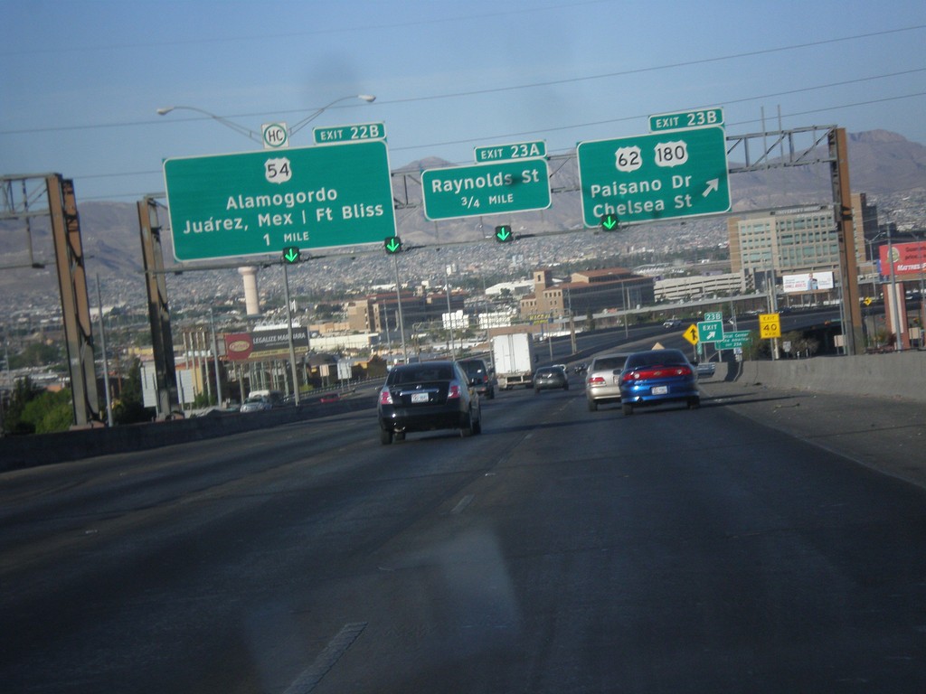 I-10 West - Exits 23B, 23A, and 22B