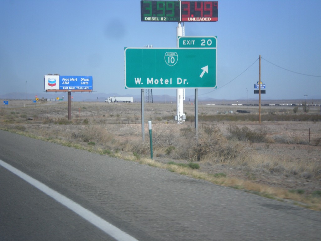 I-10 West - Exit 20