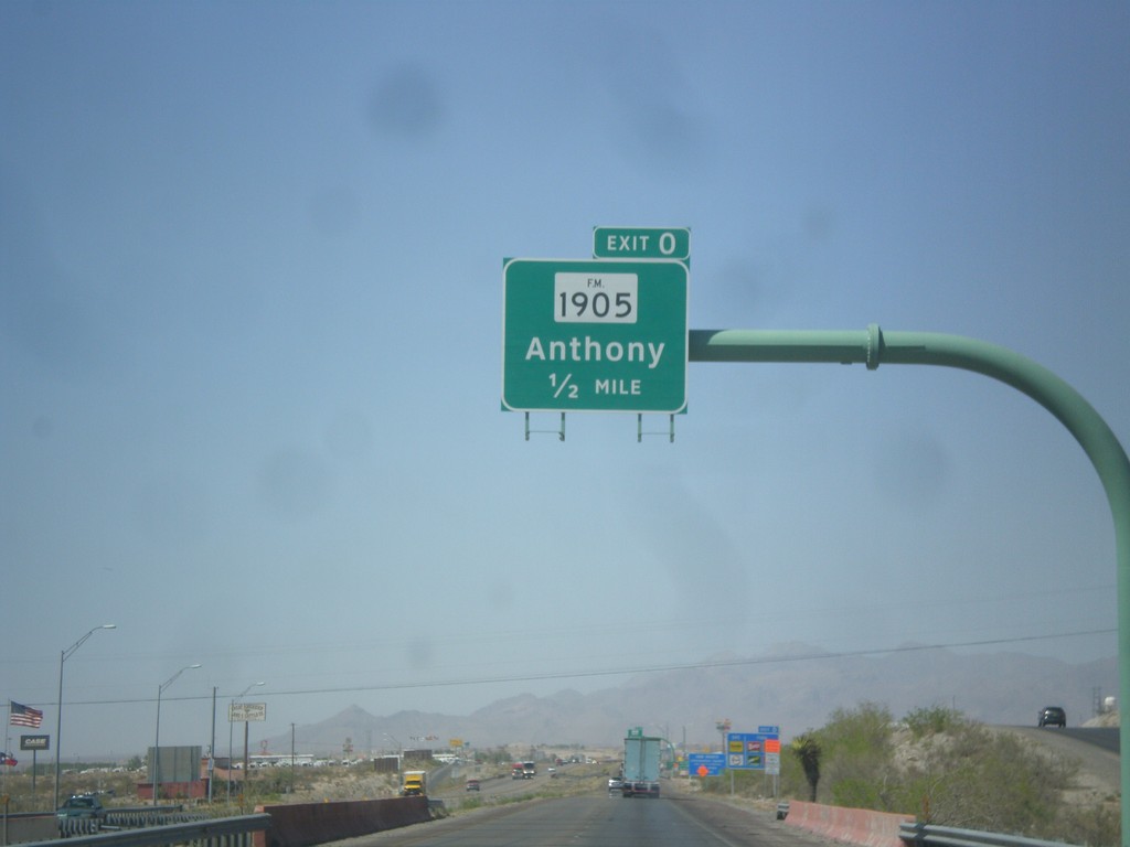 I-10 West Approaching Exit 0