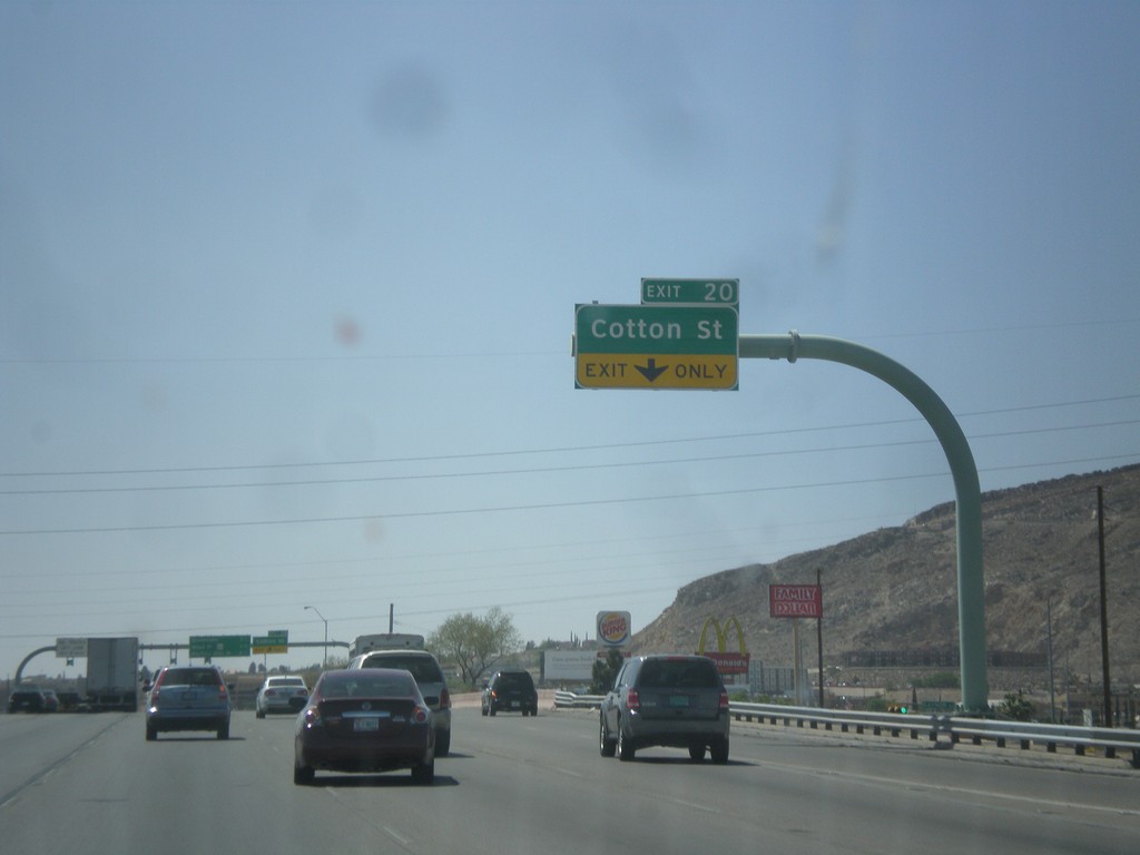 I-10 West Approaching Exit 20