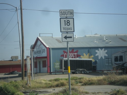 TX-18 South Approaching TX-115