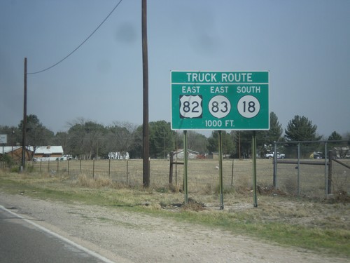 US-82 East Approaching Truck Route