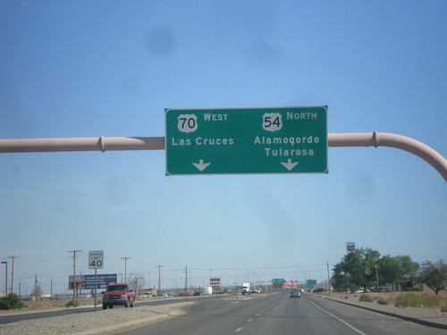 US-54 North Approaching US-70