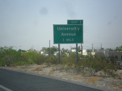 I-25 South Approaching Exit 1