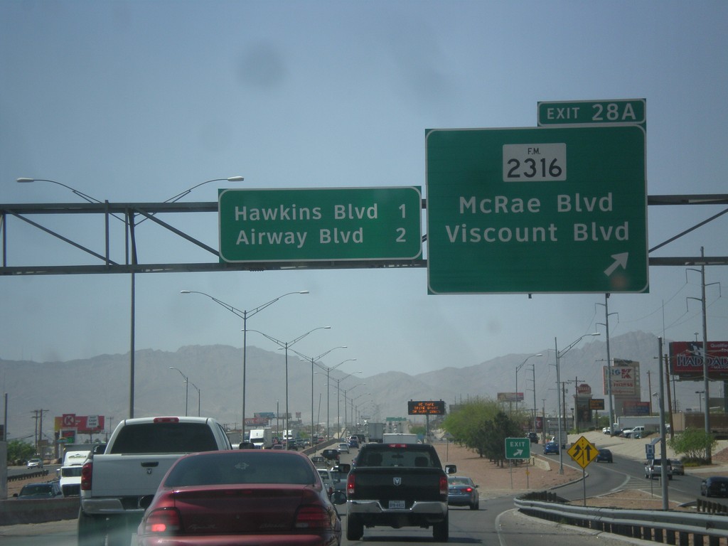 I-10 West - Exit 28A