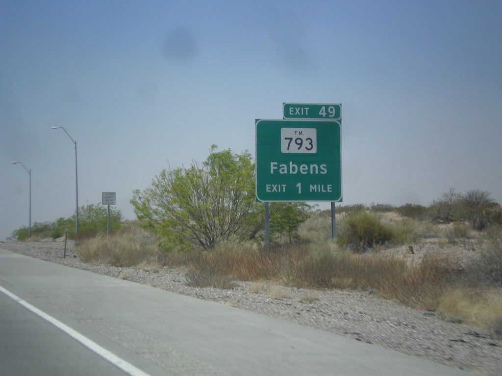 I-10 West - Exit 49