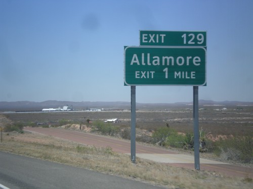 I-10 West - Exit 129