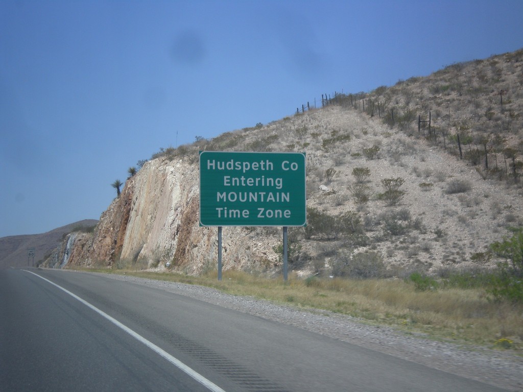 I-10 West - Hudspeth County/Mountain Time