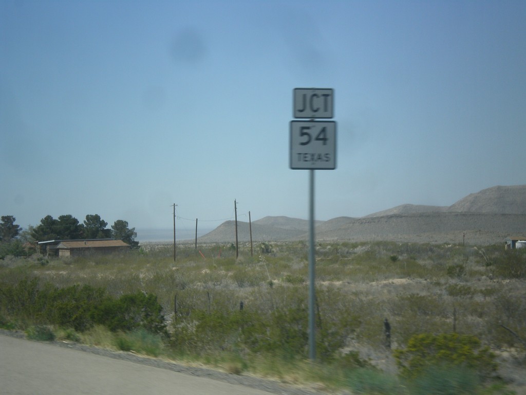 US-62/US-180 West Approaching TX-54