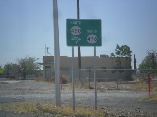 NM-478 South at NM-478/NM-460 Roundabout