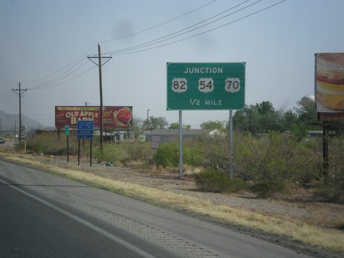 US-54 South/US-70 West Approaching US-82