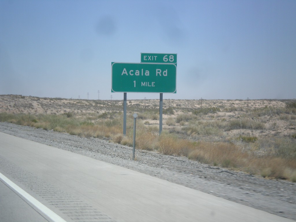 I-10 West - Exit 68