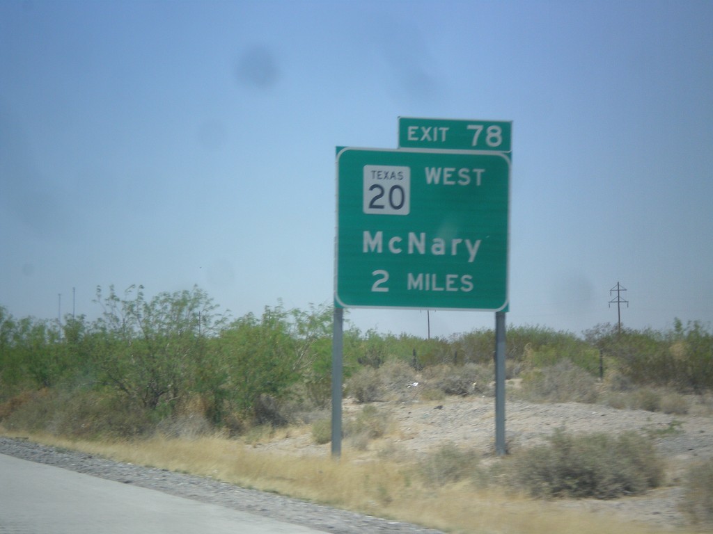 I-10 West Approaching Exit 80