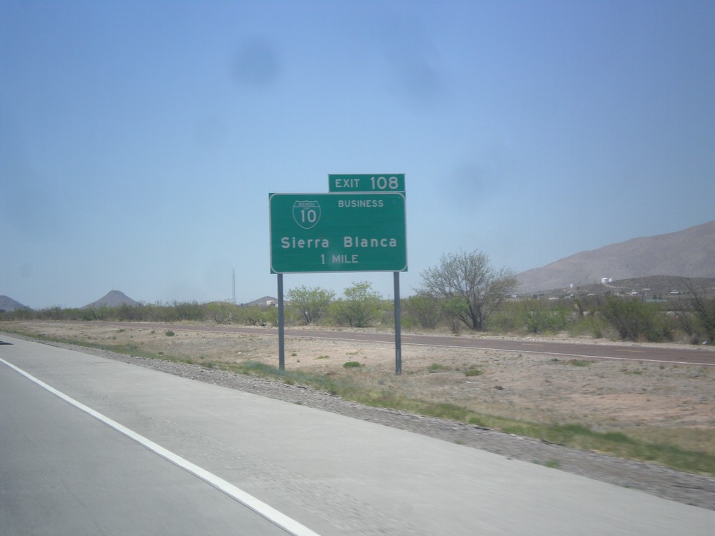 I-10 West - Exit 110