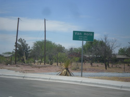 TX-54 South - Van Horn City Limit