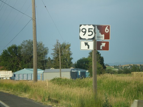 US-95 North/ID-6 Approaching ID-6 East